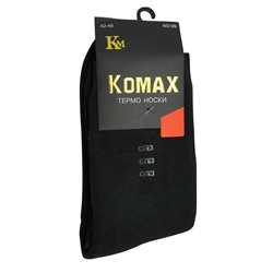 Носки  Муж.  Р-р 42-48 теплые KOMAX (85%хлопок,10%полиамид,5%лайкра) черн.орнам. 99