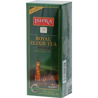 IMPRA. Royal Elixir. Зеленый чай карт.пачка, 25 пак.