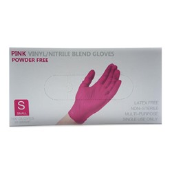 Перчатки  Винил-нитриловые  неопудренные   S (мин.50пар) Розовые