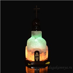 Солевая лампа "Церковь малая" 190*190*310мм 4-5кг, свечение зеленое
