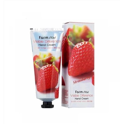 Крем для рук с экстрактом клубники - FARM STAY Visible Difference Hand Cream Strawberry