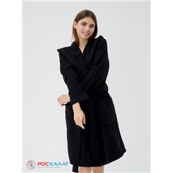 Махровый женский укороченный халат с капюшоном МЗ-01 (100)