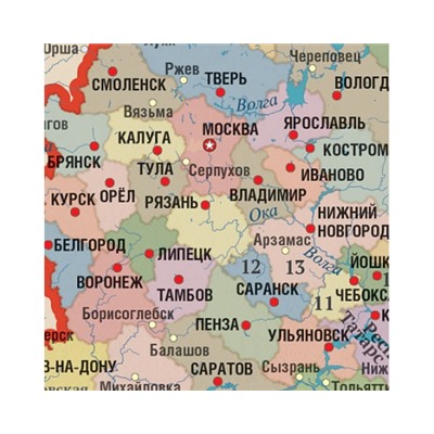 Подтарельник с исторической картой "Россия от Рюрика до Путина"