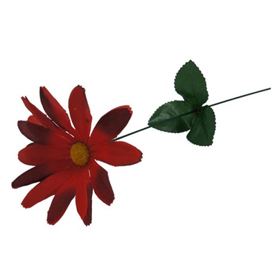 Цветок искусственный Ромашка 40см красная с темным краем YL-11-1 (вып.по 10шт.)