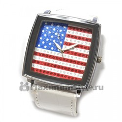 Часы наручные "Флаг США -2" (white)