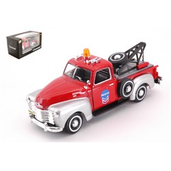 Cararama. Мини-модель 1:43 "Chevrolet C-3100 Pickup with tow" металл. красная арт.7861