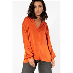 Шёлковая блузка оранжевого цвета