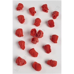 Головки цветов "Розочка бутончик" 1,8 см (100 шт) SF-2096, красный