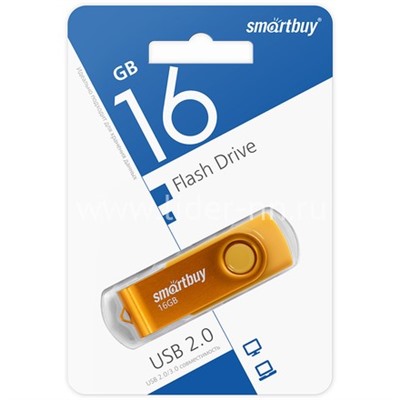 USB Flash 16GB SmartBuy Twist желтый 2.0