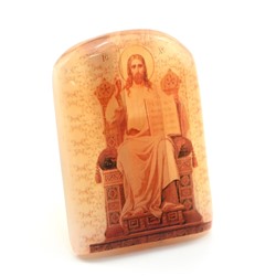 Икона из селенита "Иисус Господь Вседержатель" арка малая, 37*30*50мм