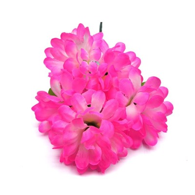 Букет Хризантема искусственная 5гол. 36см розовый+белый  0135-55 (вып.по 2шт.)