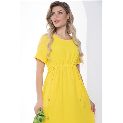 Платье жёлтое с карманами