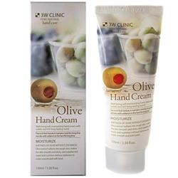 3W CLINIC Крем д/рук с экстр.оливы увлажн.  Moisturizing Olive Hand Cream 100мл