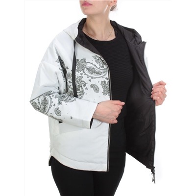 ZW-2312-C WHITE Куртка демисезонная женская BLACK LEOPARD (100 гр.синтепон) размер 54/56 российский