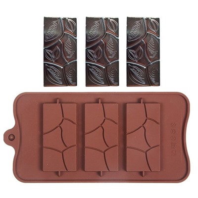 Форма силиконовая для шоколада «Плитки трещины 3 в1»