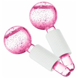 Массажер для лица / Криосферы / Охлаждающие роллеры с эффектом лимфодренажа Ісе Balls , 2 шт (цвет розовый)