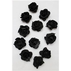 Головки цветов "Роза чайная" 5,5 см (50 шт) SF-040, черный