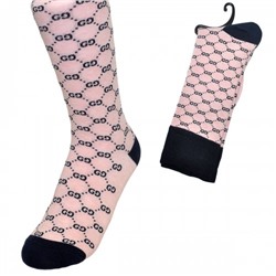 Носки женские, удлиненные "Сетка" (светло-розовый)