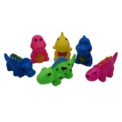 Резиновые игрушки  Динозаврики 6шт 22*19см / пакет 644