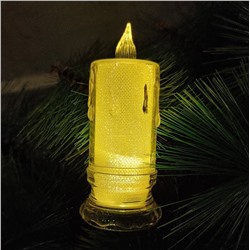Светодиодная праздничная свеча на подставке, цвет: прозрачный, арт. 917.375