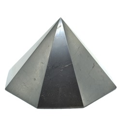 Пирамида из шунгита 8-гранная полированная, размер основания 150мм