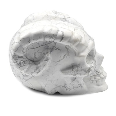 Фигурка из кахолонга череп с рогами "говлит" 93*63*68мм, 567г
