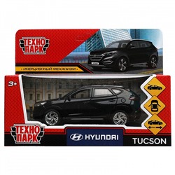 Технопарк. Модель "Hyundai Tucson" металл 12 см, двери, багаж., инер, черный, арт.TUCSON-12-BK