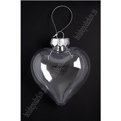 Пластиковая основа для декора 10 см "Новогодний шар, сердце" SF-3385