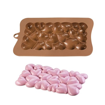 Форма силиконовая для шоколада «Плитка сердце»