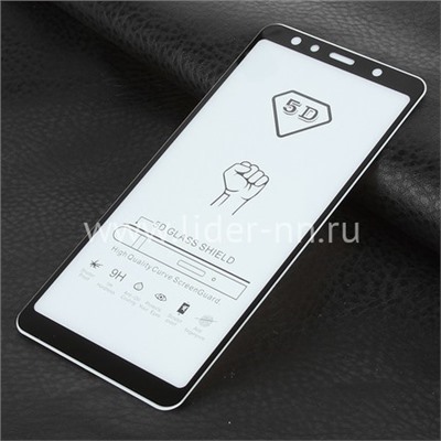 Защитное стекло на экран для Samsung Galaxy A7 2018 SM-A750  5-10D (ELTRONIC) черное