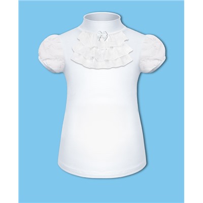 Школьный комплект для девочки с серым сарафаном и белой блузкой 78923-7871