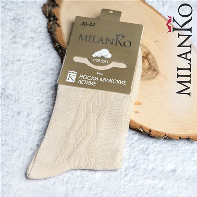 Мужские носки летние из ОТБОРНОГО хлопка (Узор 3) MilanKo N-184