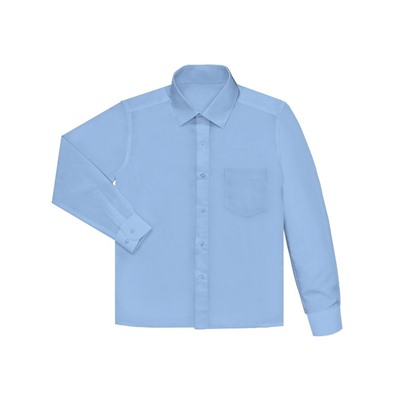 Голубая школьная рубашка для мальчика 18902-ПМ18