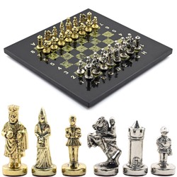Шахматы подарочные с металлическими фигурами "Византийская империя", 250*250мм