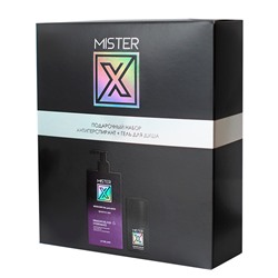 Mister X Подарочный набор  № 2, 300г в составе: Мужской гель для душа sensitive skin 250г,  Антиперспирант экстразащита, 50 г