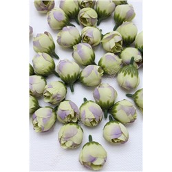 Головки цветов "Пион" 2,5 см (50 шт) SF-045, кремовый/фиолетовый №5