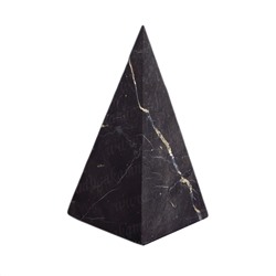 Пирамида из шунгита неполированная высокая, размер основания 50-55мм