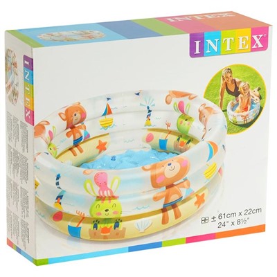 Бассейн Intex Зверюшки от 1-3лет 61*22см / коробка 57106NP