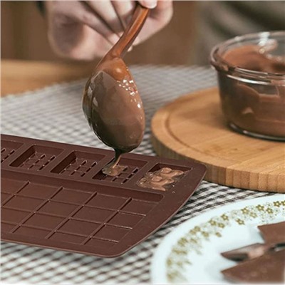 Форма силиконовая для шоколада «Плитка микс 6 в 1»