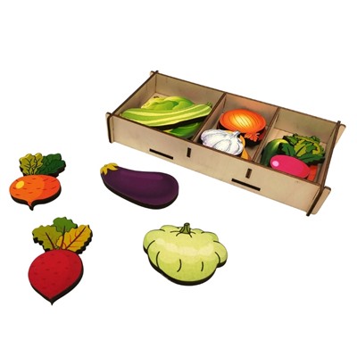 Набор "Овощи на магнитах" в коробке 16 дет. арт.8404 /34