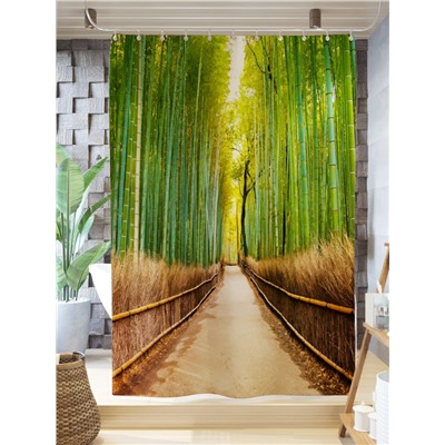 Фотоштора для ванной Бамбуковый лес