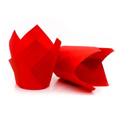 Форма бумажная «Тюльпан» ( Цвет КРАСНЫЙ ), 5 х 8 см (200 штук)