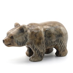 Скульптура из кальцита "Медведь кальц"80*40*45мм