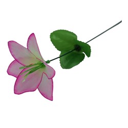 Цветок искусственный Колокольчик 40см Розовый с каймой YL-36  (вып.по 40шт.)