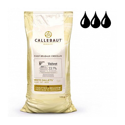 Шоколад Callebaut Velvet (Вельвет) Белый 32%, (мешок 10 кг) (W3-595)