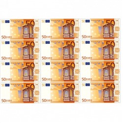 Евро малые, картинка на вафельной бумаге 20*30 см