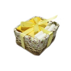 Набор салфеток в подарочной корзинке Cherir/Черир <4290022-3, 5 предметов 30*30>