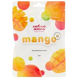 Сушёное манго из Мьянмы, без добавления сахара, Люблю Жизнь, 85 г.