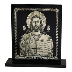 Икона из обсидиана "Иисус" 110*35*110мм