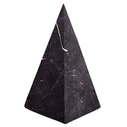 Пирамида из шунгита неполированная высокая, размер основания 90-95мм